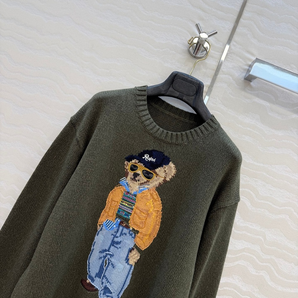 Ralph Lauren Preppy Bear Wool Blend Sweater - Picture 6 of 8